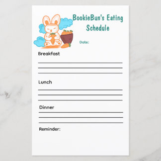 Papier BookieBun's Eating Schedule
