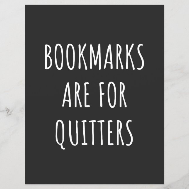 Papier Bookmarks Are for Quitters (Devant)