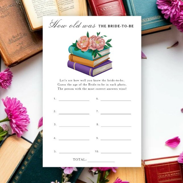Papier Books How old was the bride to be game (Créateur téléchargé)