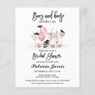 Papier Boos Et Booze Fêtes des mariées Budget Invitations