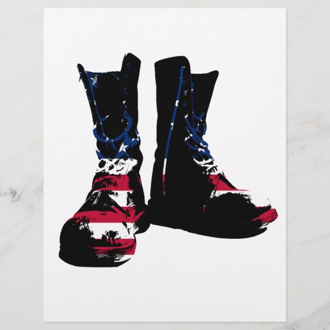 Papier Boots de combat américains (Devant)