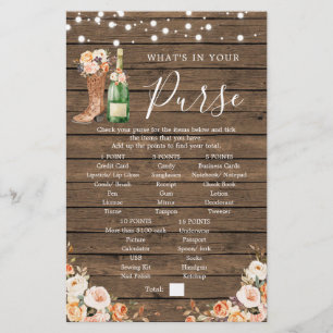Papier Boots rustiques & Bubbly Fête des mariées Jeu de b
