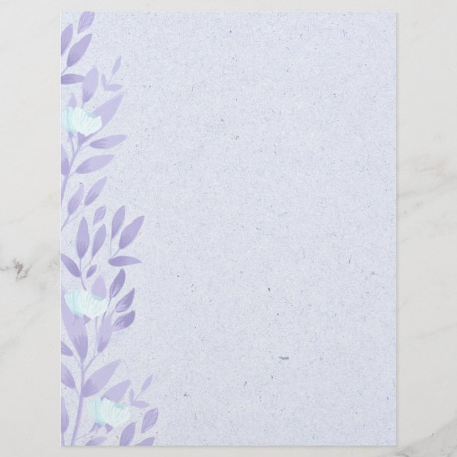 Papier Bordure de lavande vintage (Devant)