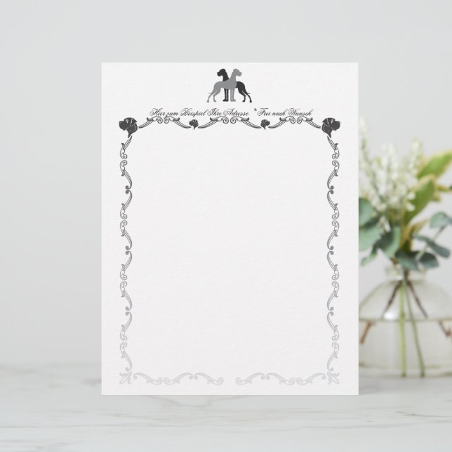 Papier Bordure florale de Grande Danse (Debout devant)