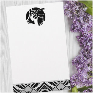Papier Bordure Peacock Feather personnalisable