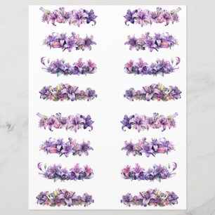 Papier Bordure pourpre de nappes coupées