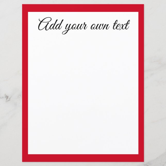 Papier Bordure rouge (Devant)