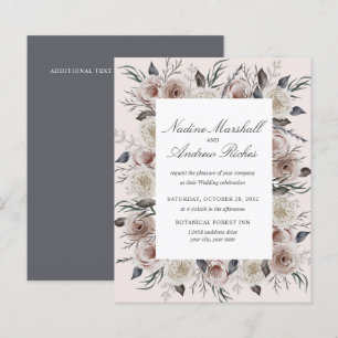 Papier Botanique Dusty Rose Grey Goth Romantique Mariage