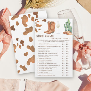Papier Bottes et Bridal shower pétillant Jeu de chaussure