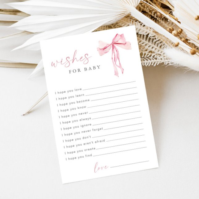 Papier Bouche rose Voeux pour bébé Coquette moderne Conse (Créateur téléchargé)