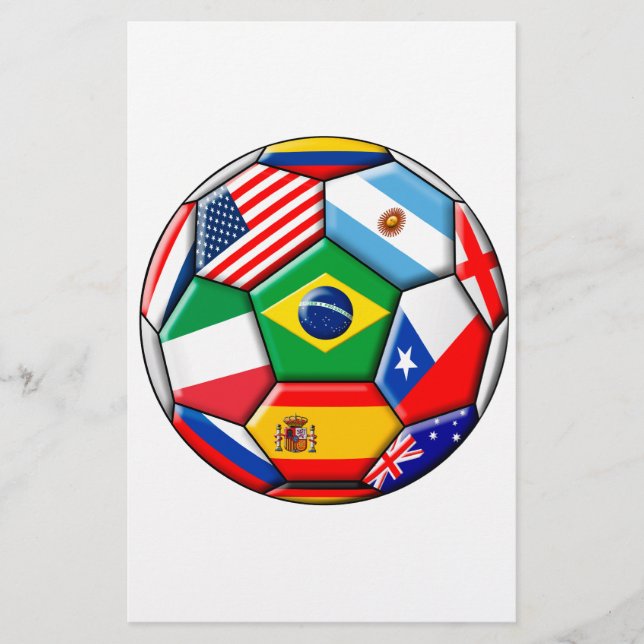 Papier Boule avec drapeaux (Devant)