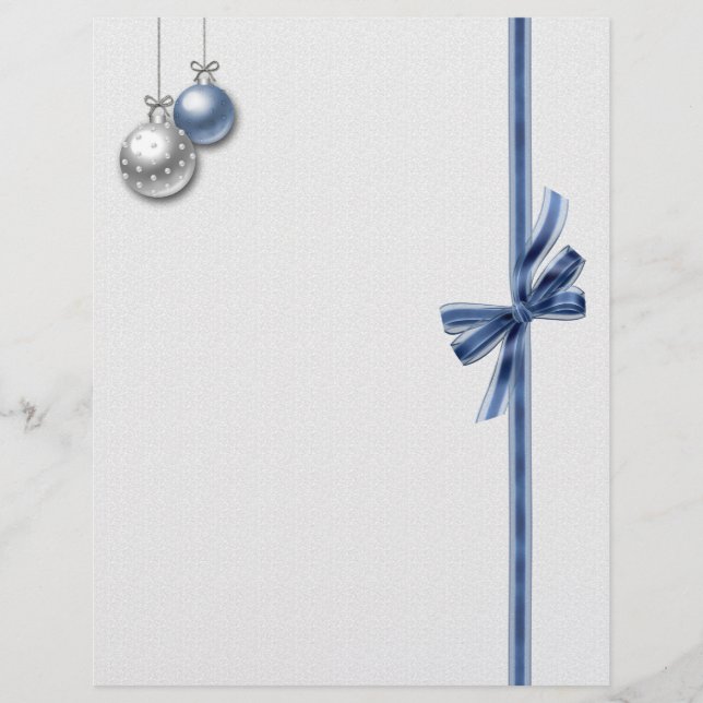 Papier Boules de Noël élégantes et brillantes (Devant)