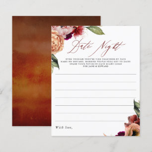 Papier Bourgogne Rouge et Orange Floral Date Idées de Nui
