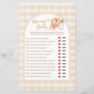 Papier Bow Cutie Pie Pastel En vichy jeu maman ou papa