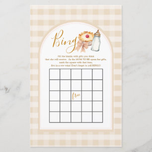 Papier Bow Little Cutie Pie Pastel En vichy Bingo Jeu