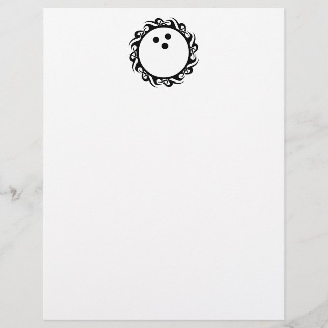 Papier BOWLING tribal (Devant)