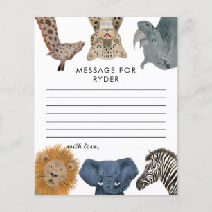 Papier Boy Safari Anniversaire Fête Heure Capsule Note Ca