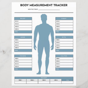 Papier Boys Body Measurements Tracker Weight Loss Chart