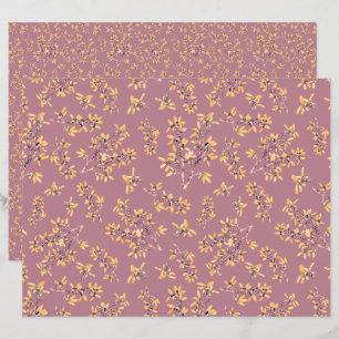 Papier Branches de l'épine noire jaune pourpre