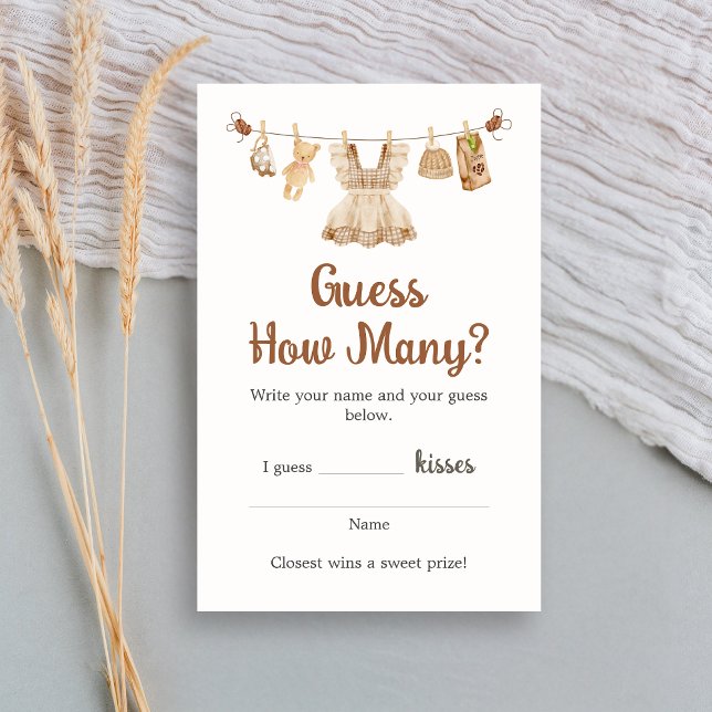 Papier Brewing Coffee Baby Shower Guess How Many Game (Coffee Little Bean Clothesline Baby Shower Guess How Many Game)