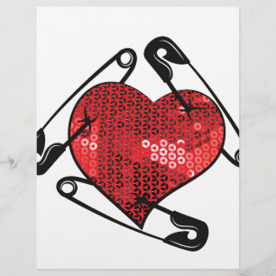 Papier broche de sécurité des paillettes rouges