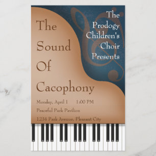 Papier Brown Grand Piano Considérant Poster & Concert Pro