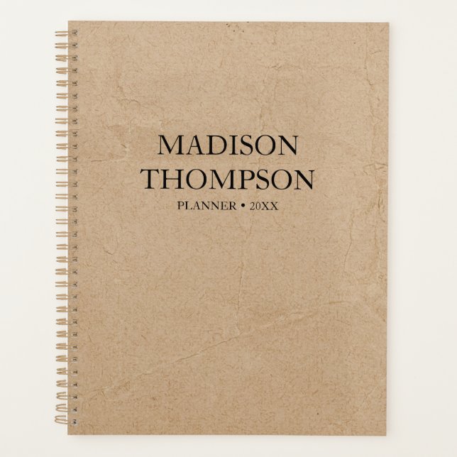 Papier Brown Rustique Kraft Simple Professionnel (Devant)