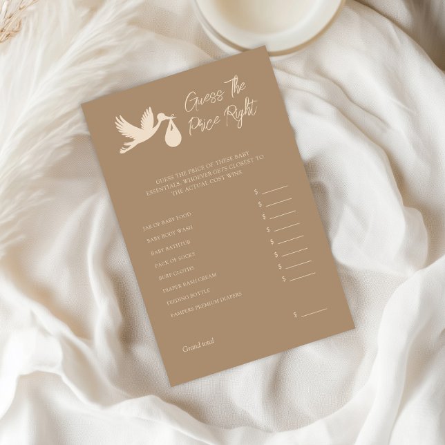 Papier Brown Stork Baby Delivery Guess The Price Right (Créateur téléchargé)