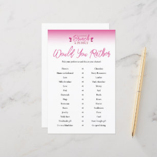 Papier Brunch et Bubbly Galentines Voudriez-vous jouer