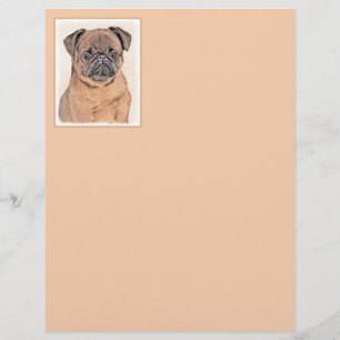Papier Bruxelles Griffon Smooth Painting Original Chien A