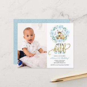 Papier Budge He's A Wild One Photo 1st Birthday Invitatio