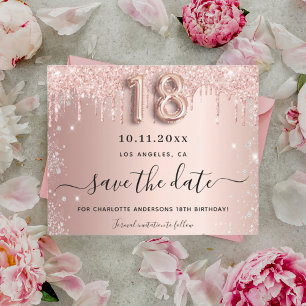 Papier Budget 18e anniversaire rose or glam enregistrer l