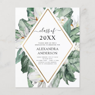 Papier Budget 2022 Fleurs de Magnolia Florale Tropicale d