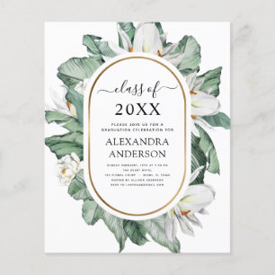 Papier Budget 2022 Tropical Graduation Magnolia Floral