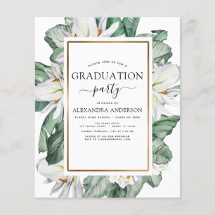 Papier Budget 2022 Tropical Graduation Magnolia Floral