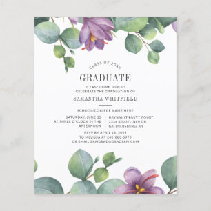 Papier Budget 2022 Vert Diplômé Floral Feuillage