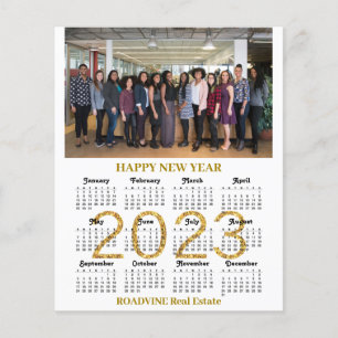 Papier Budget 2023 Calendrier Business Modern Gold Card