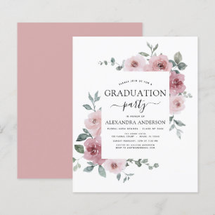 Papier Budget 2023 Dusty Rose Rose Graduation Floral