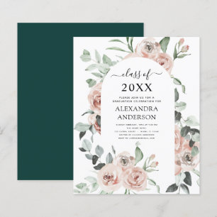 Papier Budget 2023 Emerald Green Graduation Floral