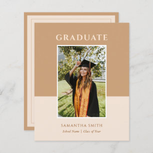 Papier BUDGET 2023 Gold Moderne Script Grad Faire-part