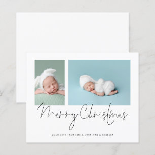 Papier Budget 2 Photo Collage Baby First Christmas
