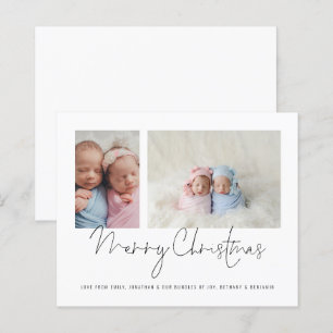 Papier Budget 2 Photo Collage Bébé jumeaux Premier Noël
