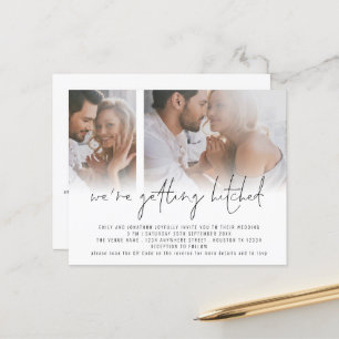 Papier Budget 2 Photo QR Code Obtenir un Mariage haché