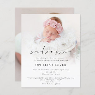 Papier Budget 2 Photos Overlay Gold Welcome Birth