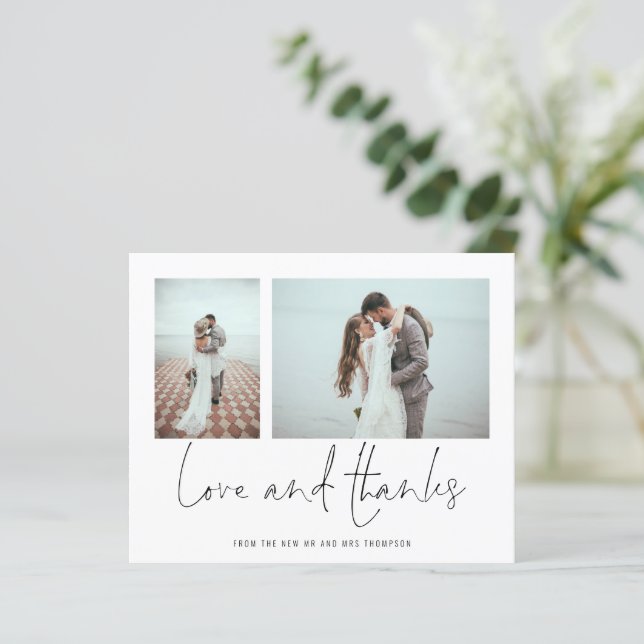 Papier Budget 2 Script Photo Mariage Amour Et Merci (Debout devant)