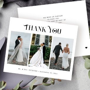 Papier Budget 3 collage de photos mariage moderne remerci