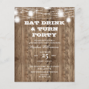 Papier Budget 40e Anniversaire Grange Bois Manger Boire &