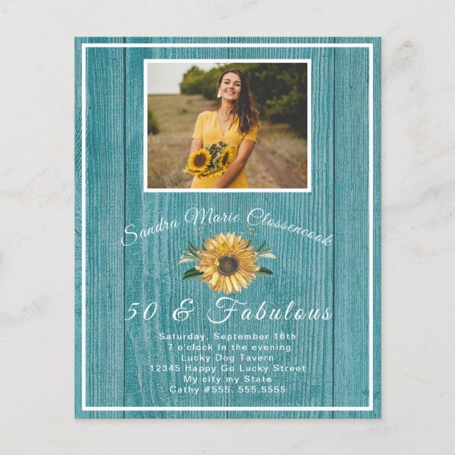 Papier Budget 50 et fabuleux | Sunflower Blue Anniversair (Devant)