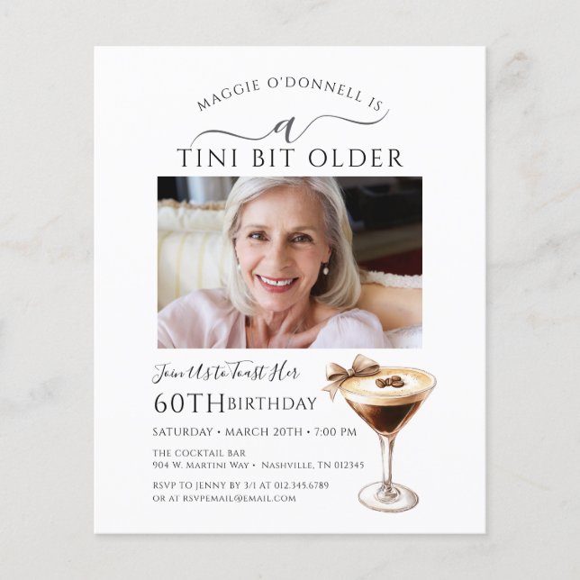 Papier BUDGET 60e anniversaire Photo Espresso Martini Inv (Devant)