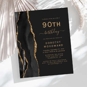 Papier Budget 90e anniversaire Black Gold Agate Dark Invi